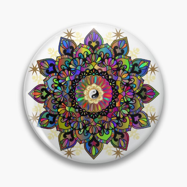 Item preview, Rainbow Mandala Jing Jang designed and sold by MarzenaKa.