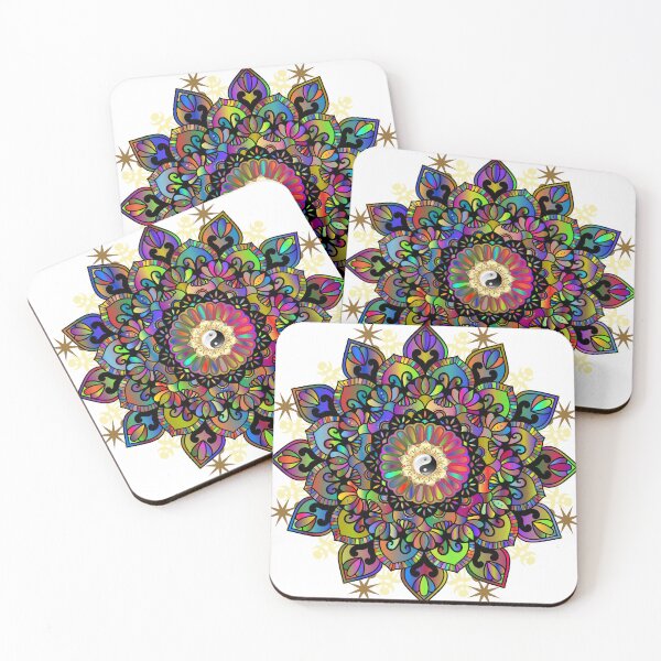 Item preview, Rainbow Mandala Jing Jang designed and sold by MarzenaKa.