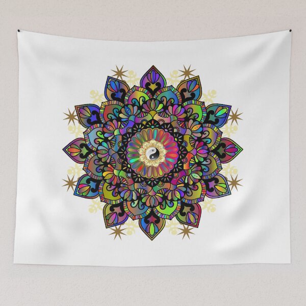 Item preview, Rainbow Mandala Jing Jang designed and sold by MarzenaKa.