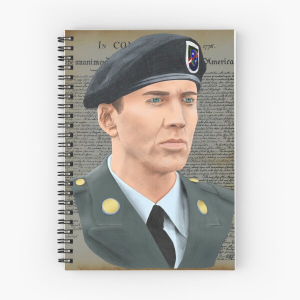 Item preview, Nic Cage portrait infront of the Declaration of Independence designed and sold by s3w4g3.