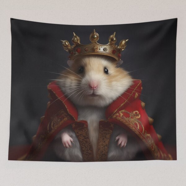 Item preview, King Hamster in Royal Crown designed and sold by salarkoshop.