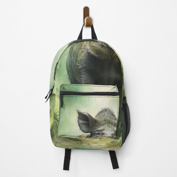 Item preview, wild pork in Green forest_watercolour designed and sold by shokA Design.