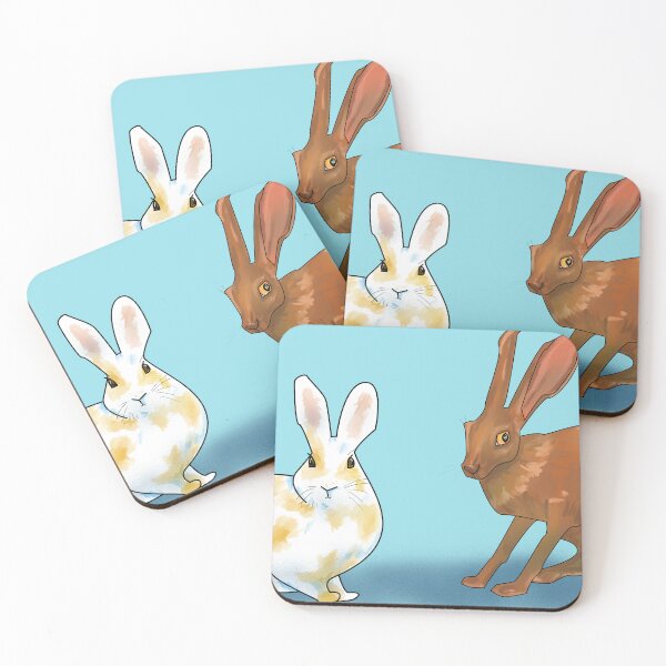 Item preview, A rabbit and a hare - Cute Cartoon designed and sold by Apricity-.