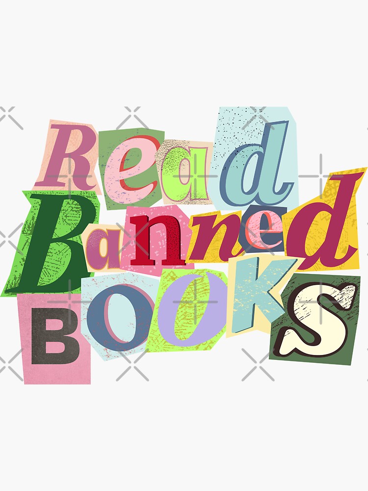 Thumbnail 3 von 3, Sticker, Lesen Sie verbotene Bücher designt und verkauft von BookishlyBailey.