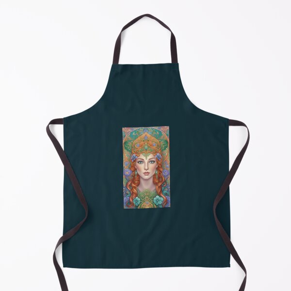 Item preview, Irish goddess surrounded by flowers, red hair and eyebrows, Celtic symbolism designed and sold by Creativesphotos.