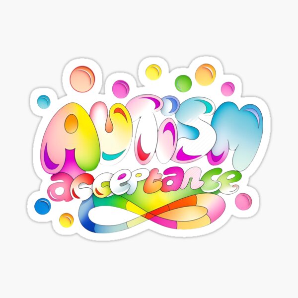 Item preview, Autism Acceptance, brightly coloured, Custom bubble design. designed and sold by BirthOfOptima.