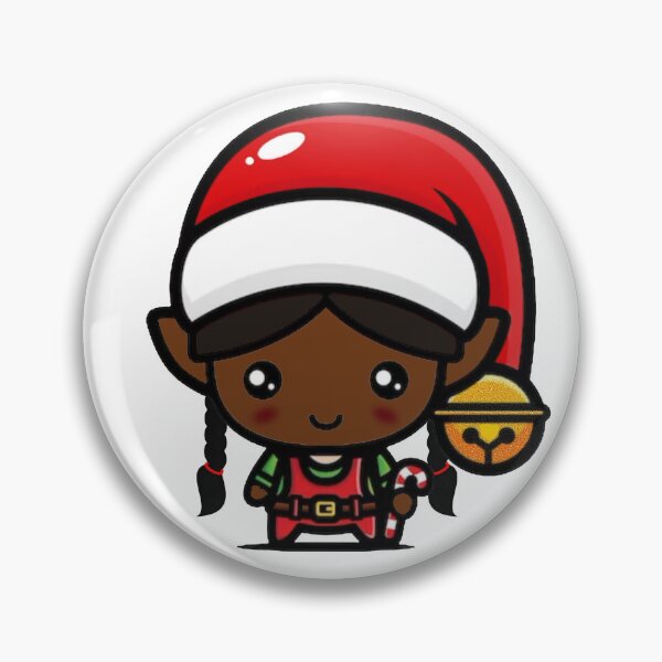 Item preview, Little Black Christmas Elf Girl designed and sold by RMSartZ.