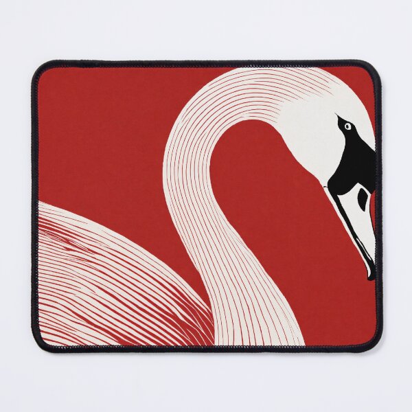 Item preview, Swan on Red Background designed and sold by Łukasz Stanisławski.