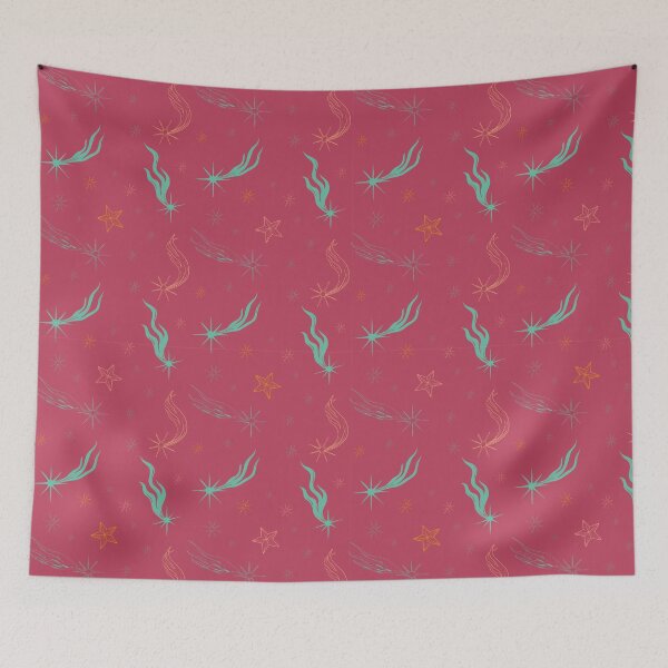 Item preview, Seamless pattern illustration of lights, stars and comets designed and sold by Rômulo Queiroz.