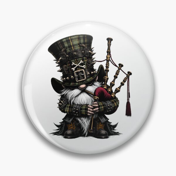 Item preview, Bagpiper gnome, Rock Style Scottish Gnome designed and sold by WorldByFlowers.