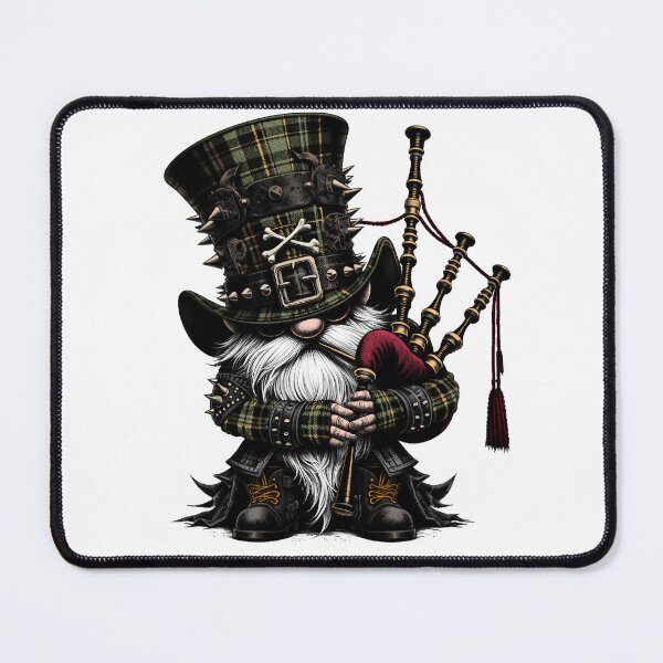 Item preview, Bagpiper gnome, Rock Style Scottish Gnome designed and sold by WorldByFlowers.