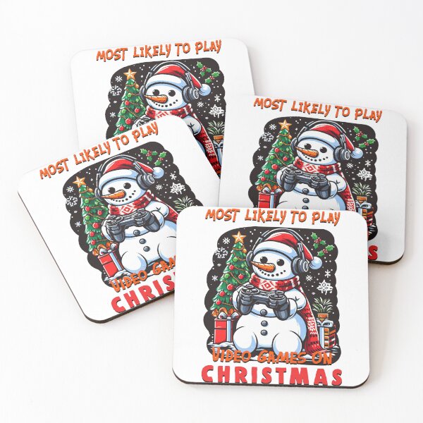 Item preview, Festive Gamer Vibes: Most Likely To Play Video Games On Christmas designed and sold by UnrealQuake.