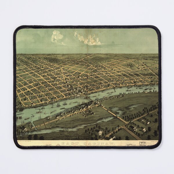 Item preview, East Saginaw, Michigan (1867) designed and sold by allhistory.