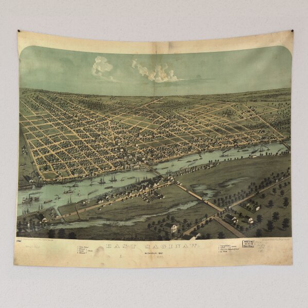 Aperçu de l'œuvre Est de Saginaw, Michigan (1867) créée et vendue par allhistory.