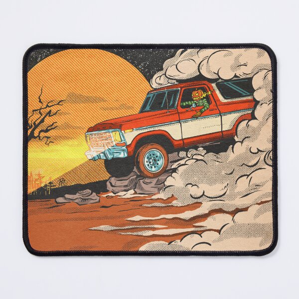 Item preview, Crazy Bronco fan jumping out of the mist designed and sold by oneeyedkangaroo.