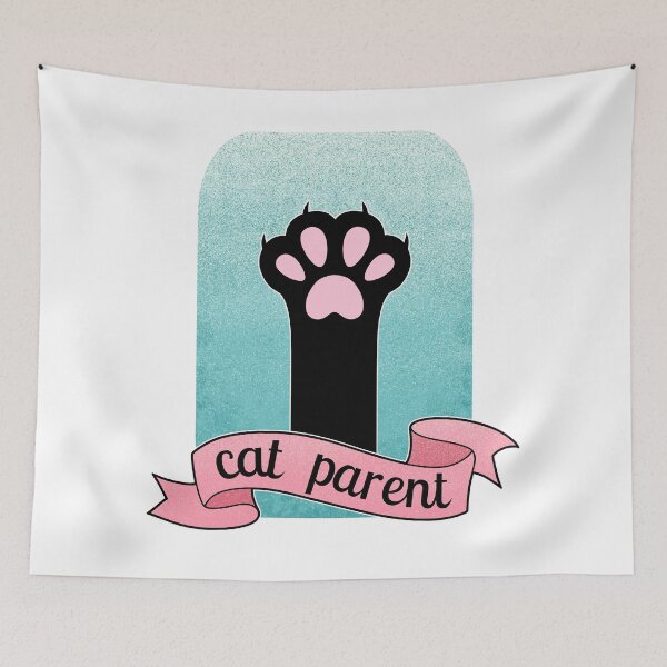 Item preview, Cat Parent | Cat Paw | Teal and Pink  designed and sold by ObsidianDaz.