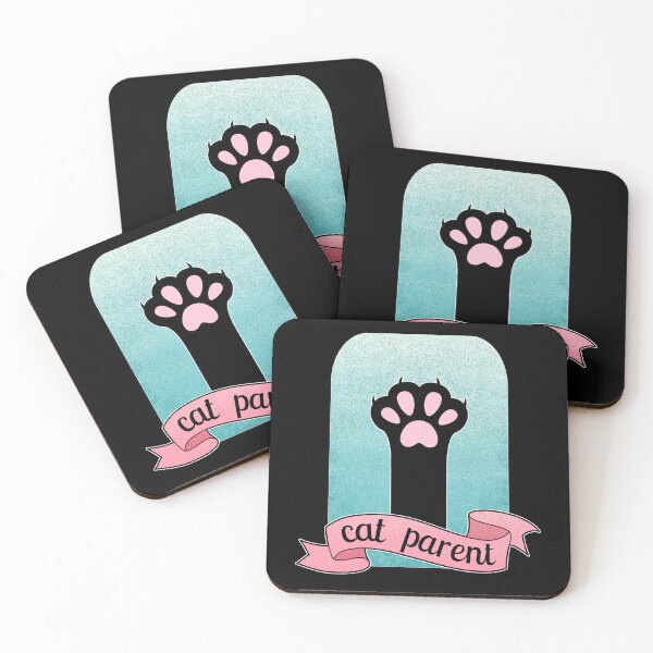 Item preview, Cat Parent | Cat Paw | Teal and Pink  designed and sold by ObsidianDaz.