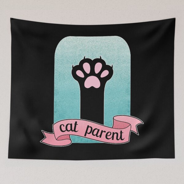 Item preview, Cat Parent | Cat Paw | Teal and Pink  designed and sold by ObsidianDaz.
