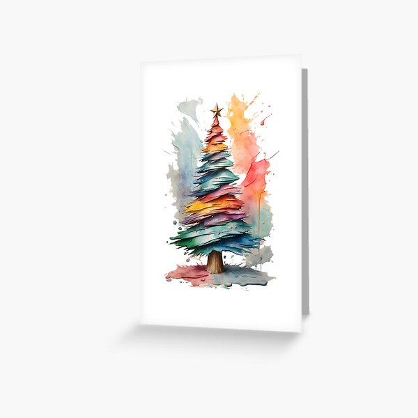 Item preview, Watercolor Christmas Tree designed and sold by BtinnaBtinna.