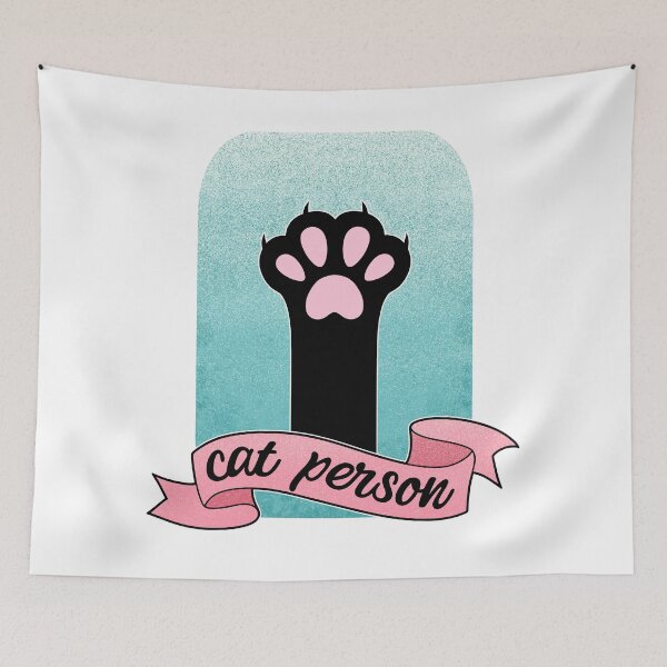Item preview, Cat Person | Cat Paw | Teal and Pink  designed and sold by ObsidianDaz.