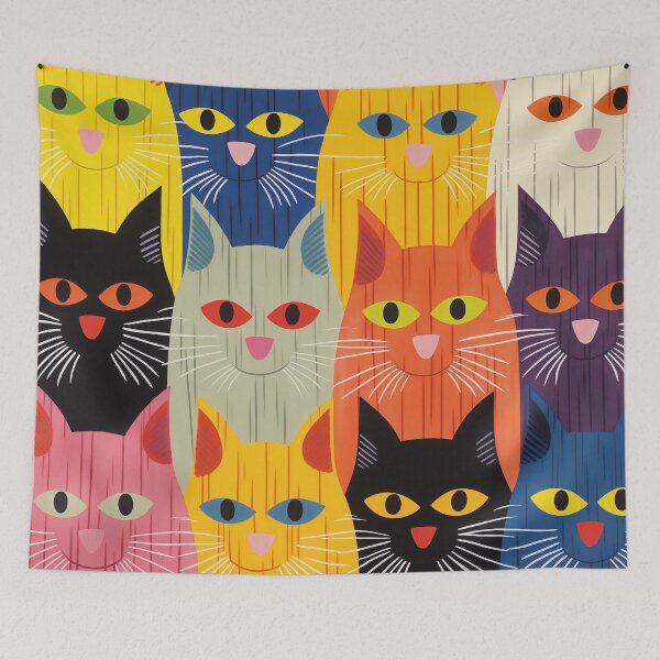 Item preview, Crowded Cat Scene designed and sold by EnchantArtCo.