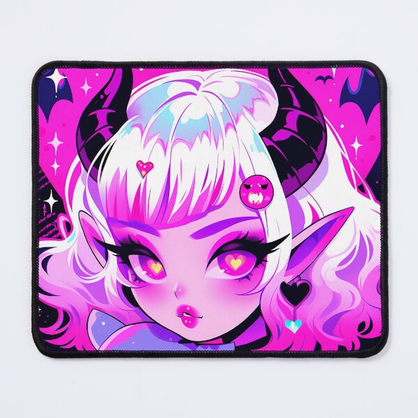 Item preview, Kawaii Pinkcore Cutecore Devilcore Demon Anime Girl designed and sold by bubblegoth.