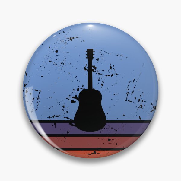 Item preview, Retro Sunset Acoustic Guitar Silhouette designed and sold by JPareDesign.