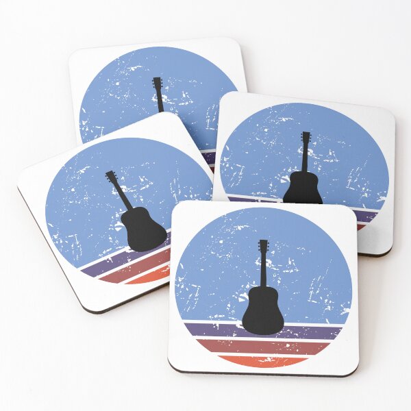 Item preview, Retro Sunset Acoustic Guitar Silhouette designed and sold by JPareDesign.