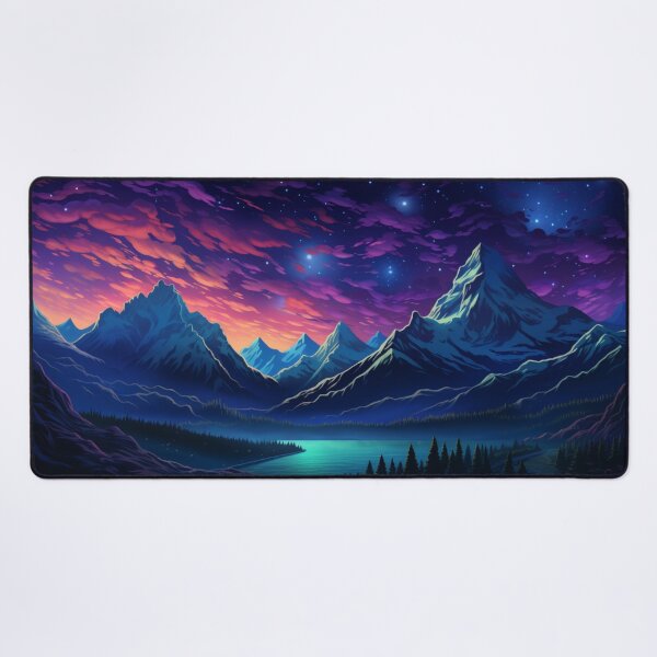 Item preview, Starry Himalayan Night - Animated Skyline Poster, Canva and Mousepads designed and sold by MedusaAiArt.