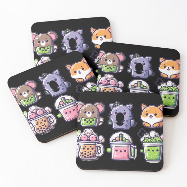 Item preview, Animal Bubble Tea Set designed and sold by bobabunnyt.