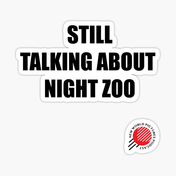 Night Zoo - black Sticker