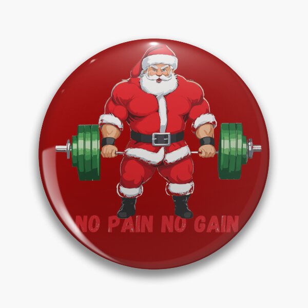 Item preview, No Pain, No Gain, Weightlifting, Gym, Deadlift, Santa Claus, Christmas Day designed and sold by YolaShopOnline.