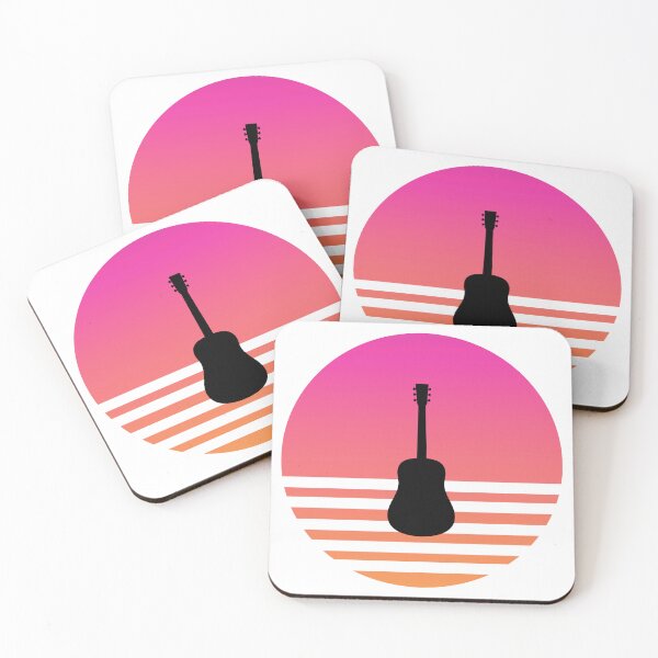 Item preview, Retro Sunset Acoustic Guitar Silhouette designed and sold by JPareDesign.