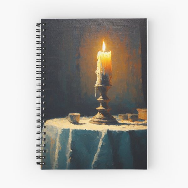 Item preview, Candle on table designed and sold by blackwhiteblue.