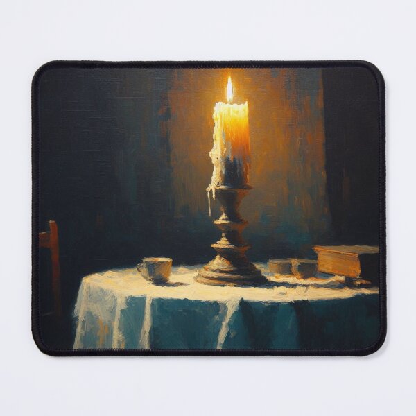 Item preview, Candle on table designed and sold by blackwhiteblue.