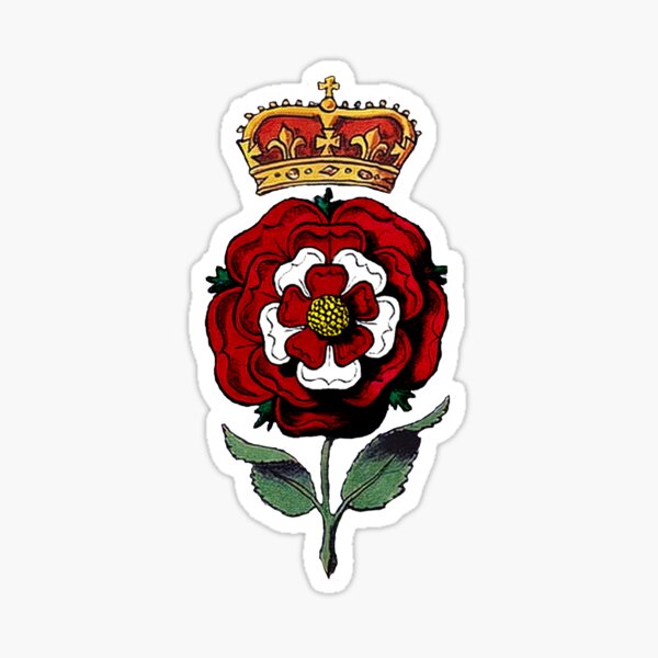 Vintage Crowned Tudor Rose on Stem