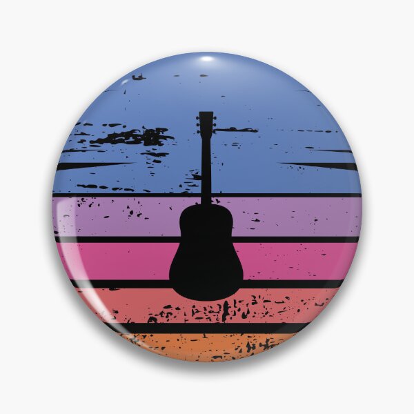 Item preview, Retro Sunset Acoustic Guitar Silhouette designed and sold by JPareDesign.