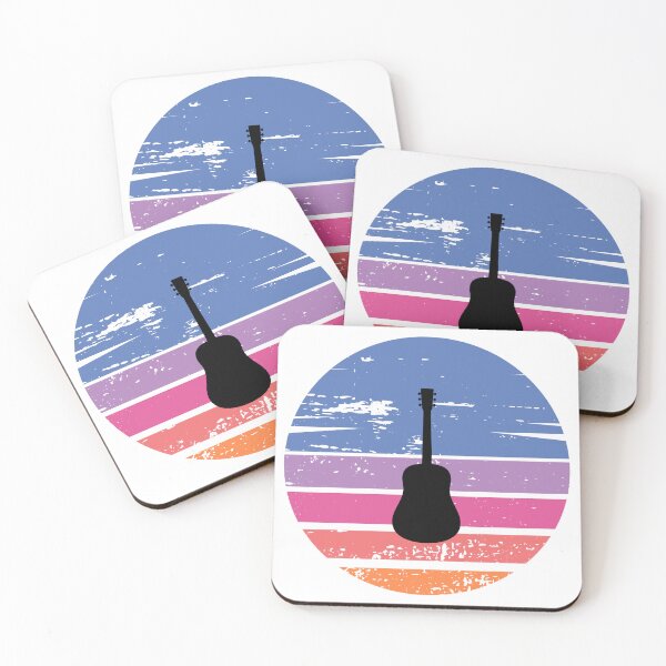 Item preview, Retro Sunset Acoustic Guitar Silhouette designed and sold by JPareDesign.