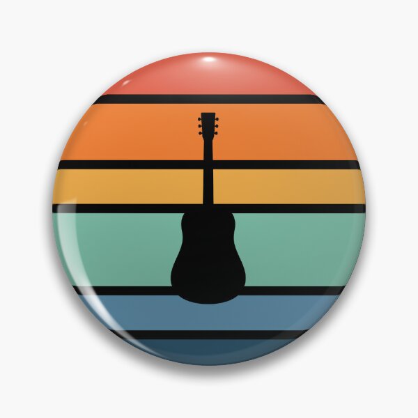 Item preview, Retro Sunset Acoustic Guitar Silhouette designed and sold by JPareDesign.