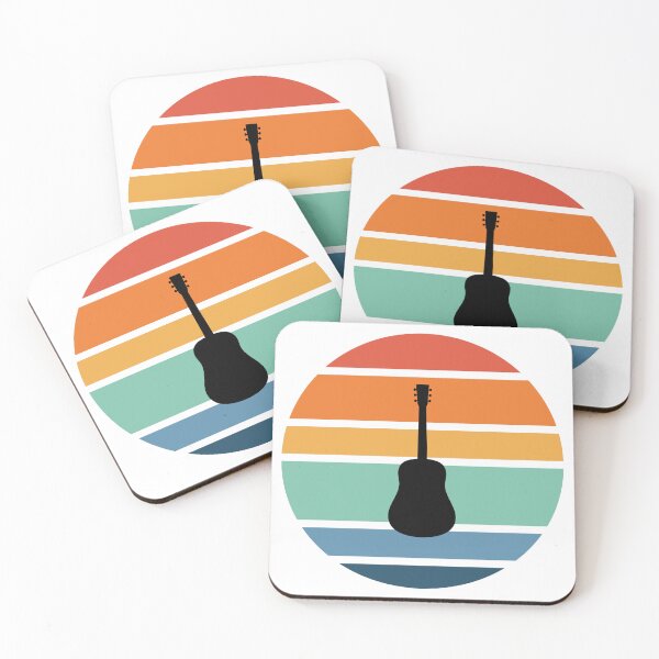 Item preview, Retro Sunset Acoustic Guitar Silhouette designed and sold by JPareDesign.