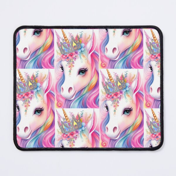 Item preview, cute portrait of kind queen of unicorns with crown! designed and sold by Creativesphotos.