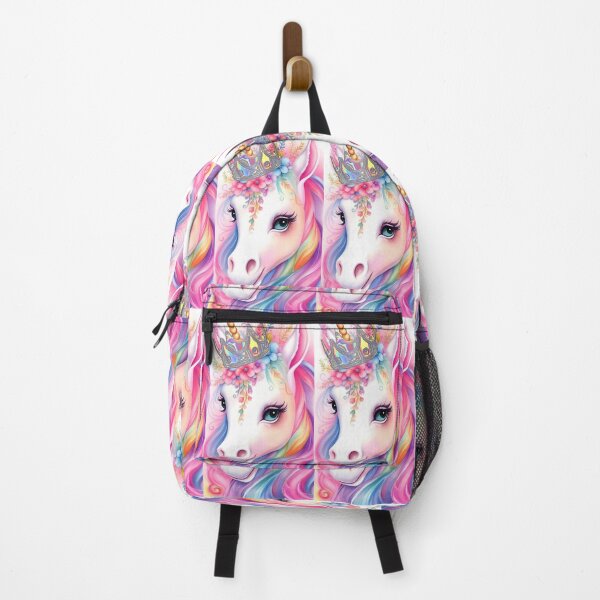 Item preview, cute portrait of kind queen of unicorns with crown! designed and sold by Creativesphotos.