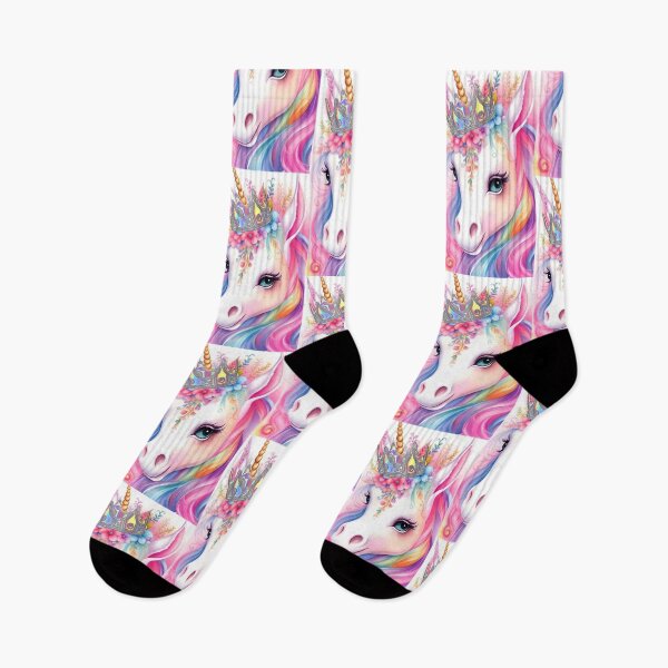 Item preview, cute portrait of kind queen of unicorns with crown! designed and sold by Creativesphotos.