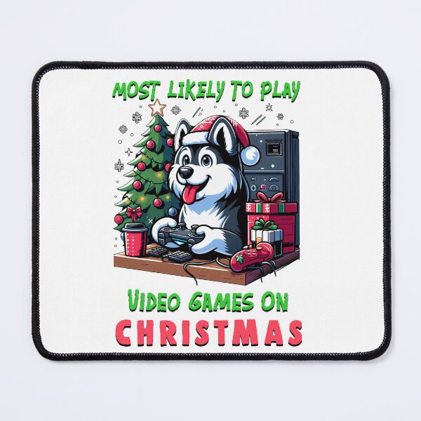 Item preview, Festive Gamer Vibes: Most Likely To Play Video Games On Christmas designed and sold by UnrealQuake.