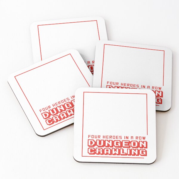 Item preview, Four heroes in a row dungeon crawling text only designed and sold by Mario Cabrera.