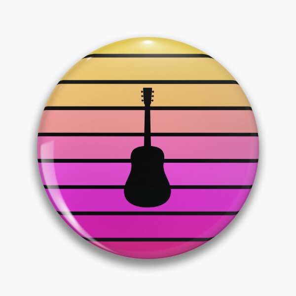Item preview, Retro Sunset Acoustic Guitar Silhouette designed and sold by JPareDesign.