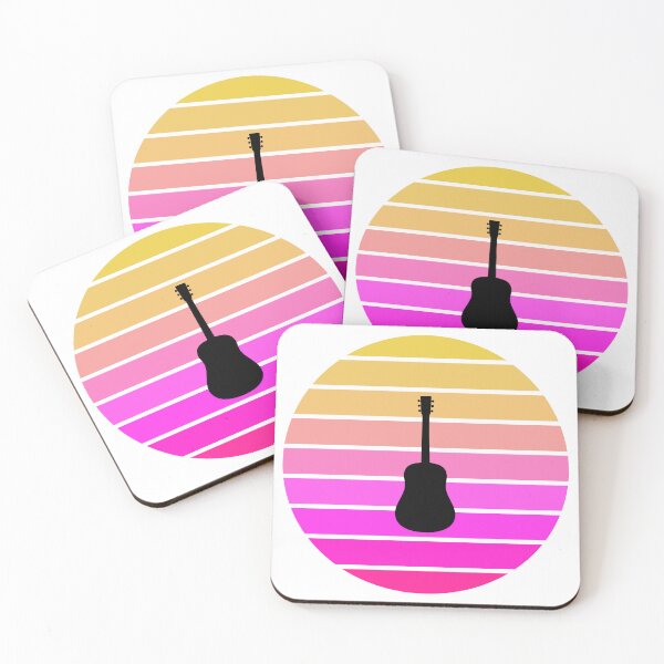 Item preview, Retro Sunset Acoustic Guitar Silhouette designed and sold by JPareDesign.