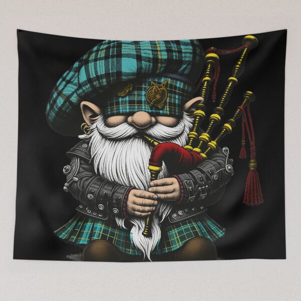 Item preview, Bagpiper gnome, Scottish Gnome Piper designed and sold by WorldByFlowers.
