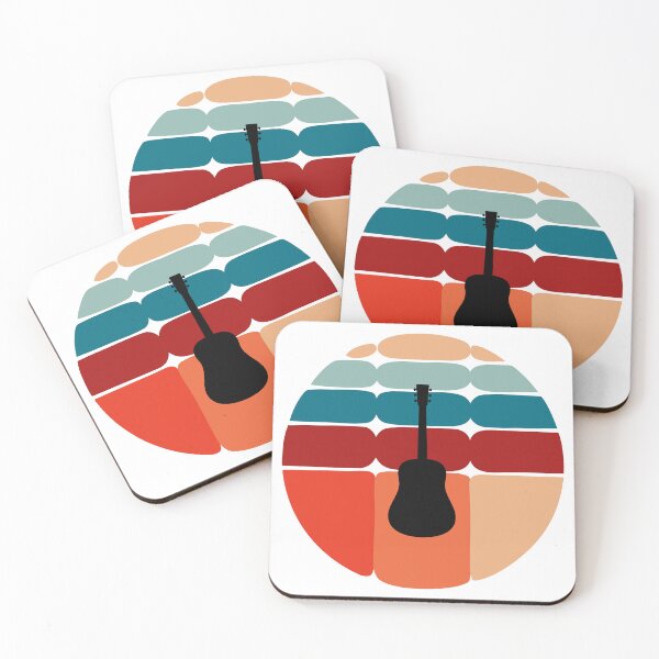 Item preview, Retro Sunset Acoustic Guitar Silhouette designed and sold by JPareDesign.