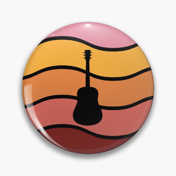 Item preview, Retro Sunset Acoustic Guitar Silhouette designed and sold by JPareDesign.
